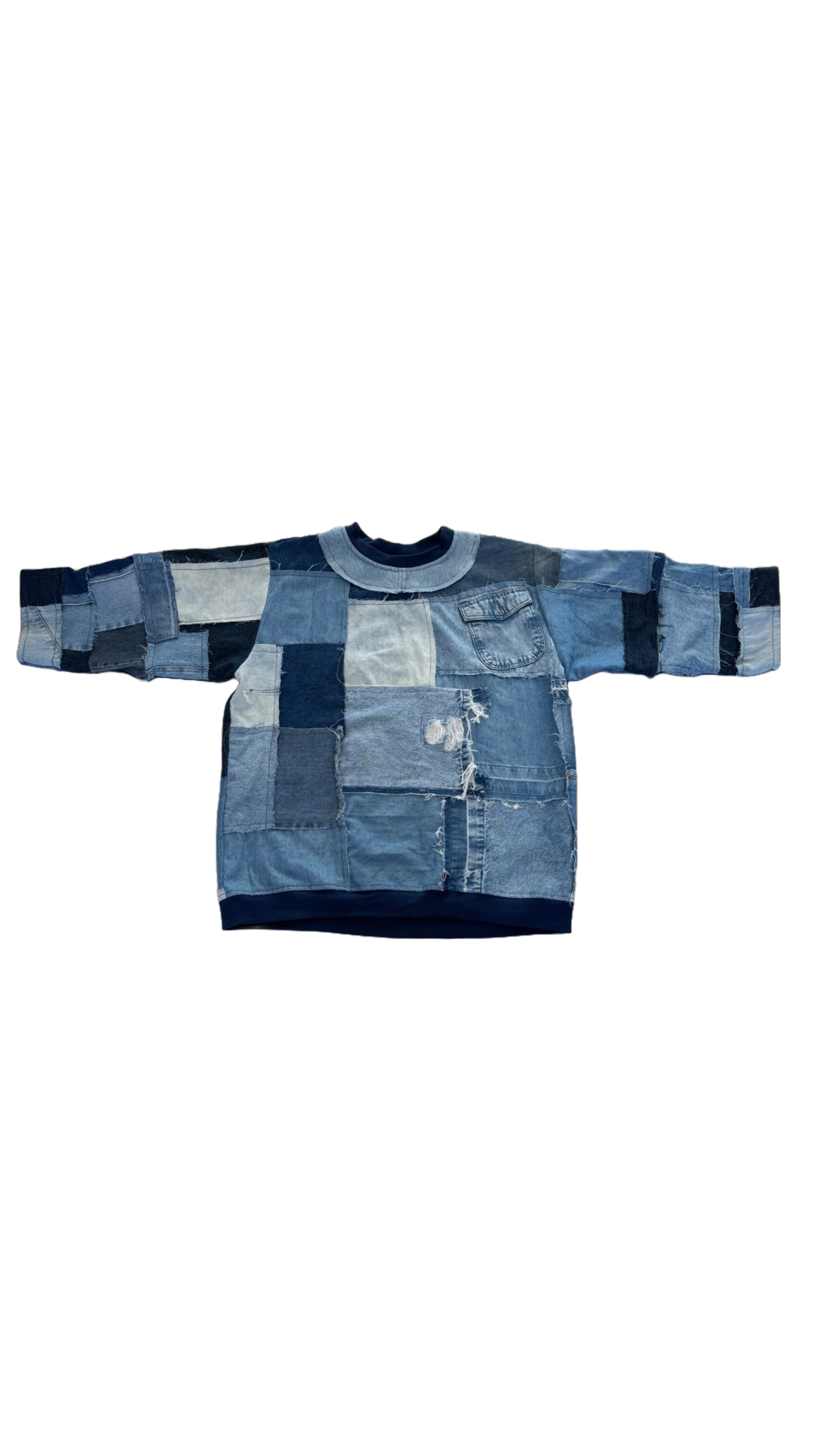 Moletom Jeans Patchwork