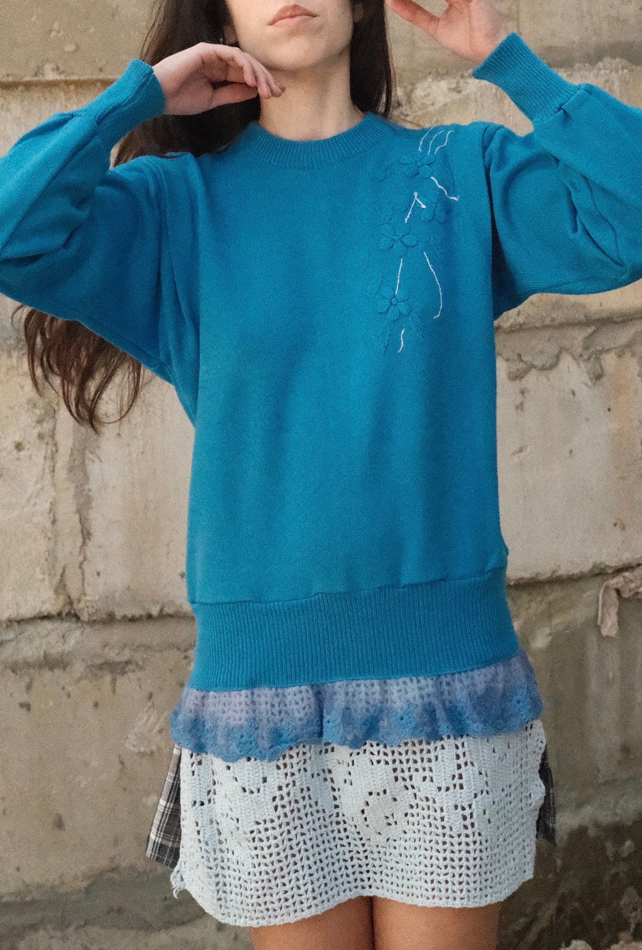 Vestido toalhinhas azul
