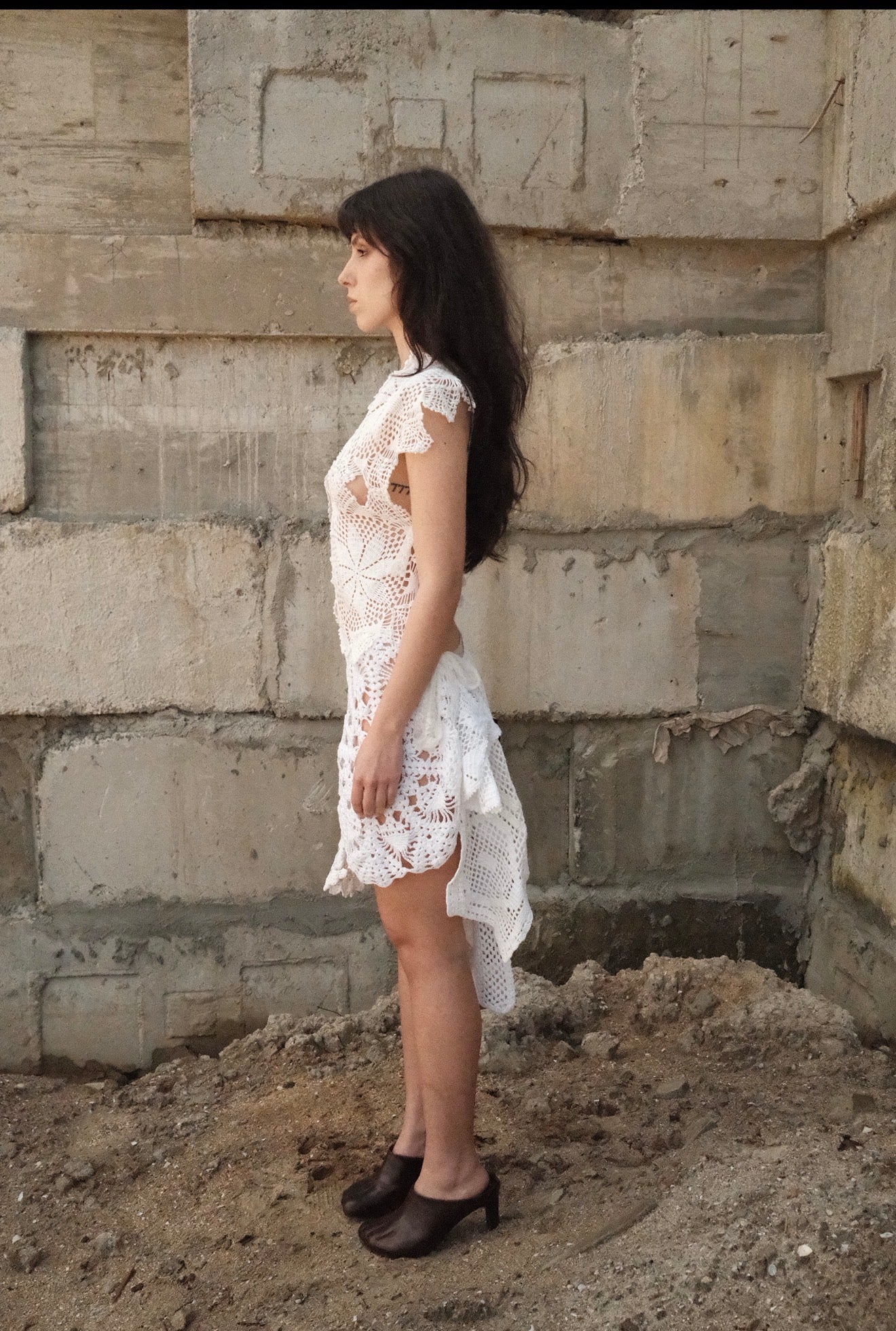 Vestido crochê flor