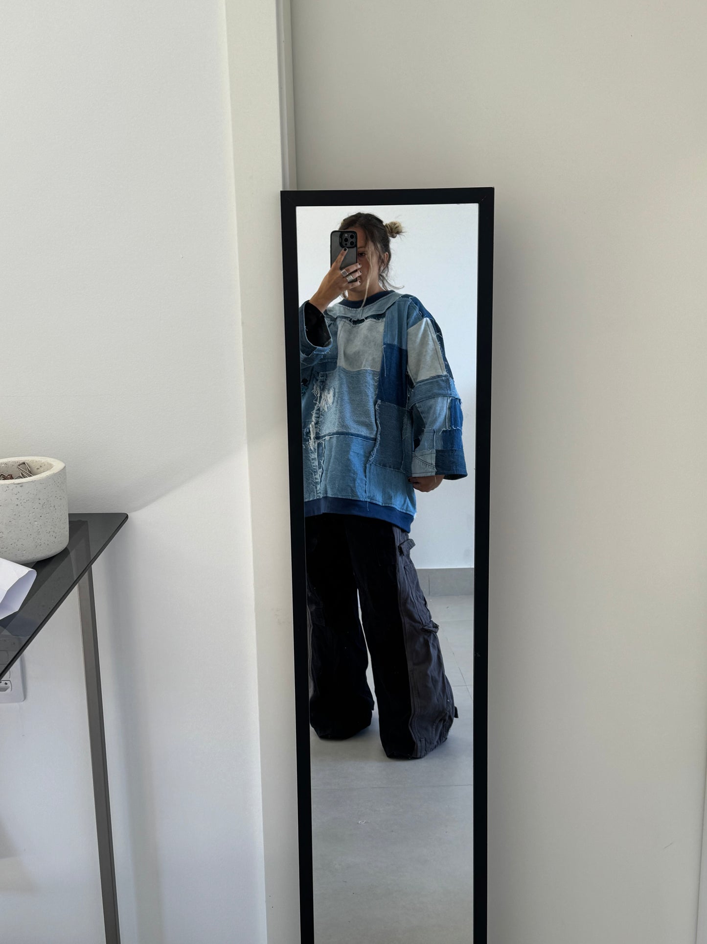 Moletom Jeans Patchwork