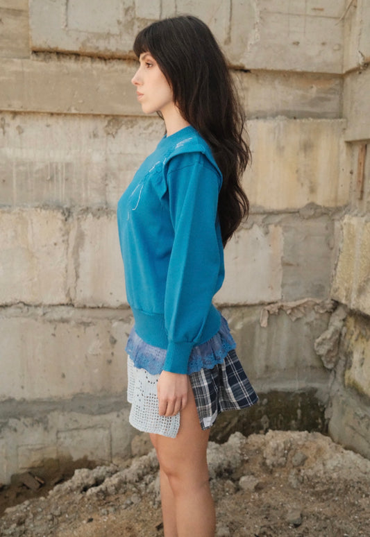 Vestido toalhinhas azul
