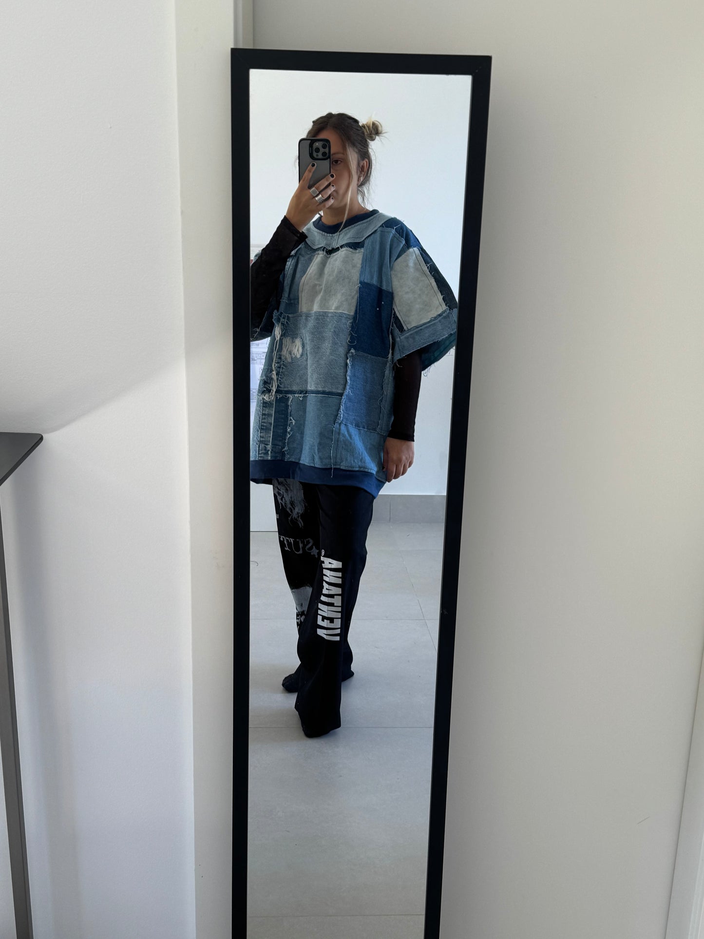 Moletom Jeans Patchwork