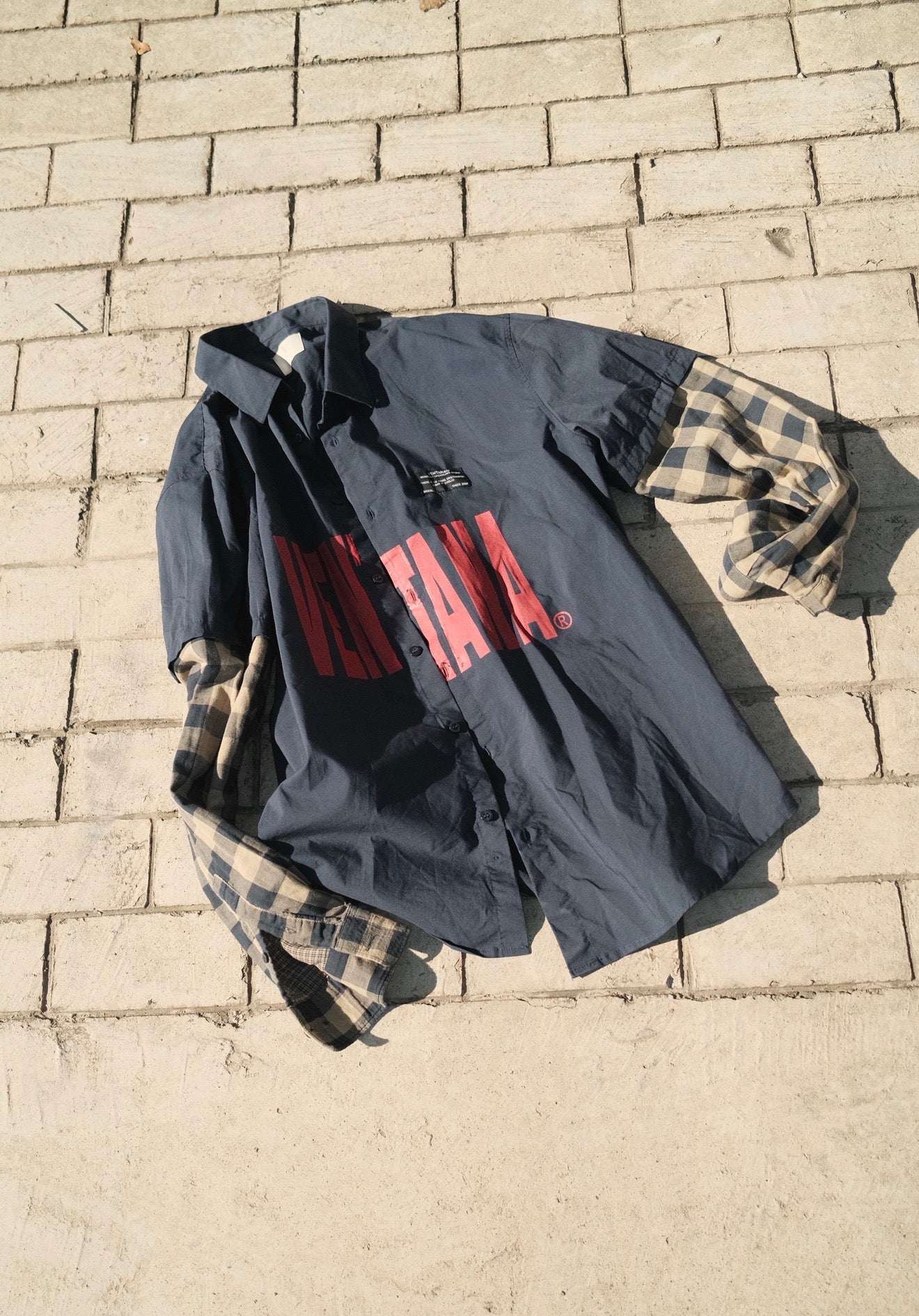 CAMISA VNTA MANGA SOBREPOSTA