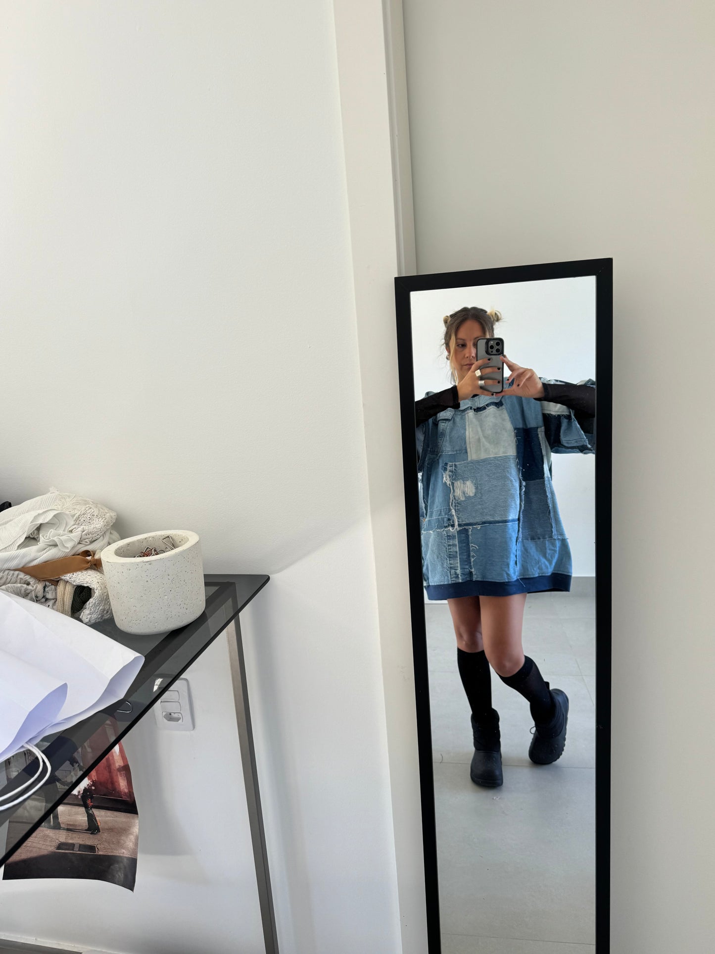 Moletom Jeans Patchwork