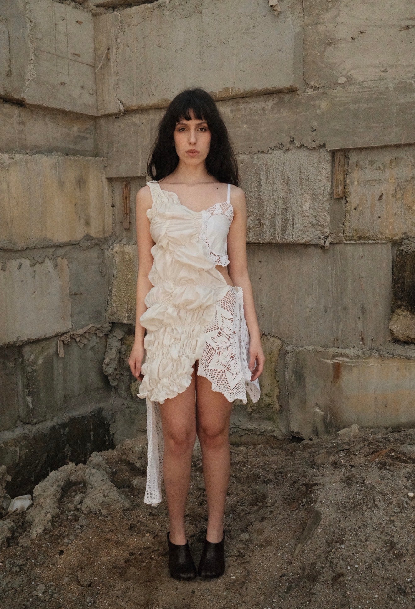 Vestido crochê e sanfona