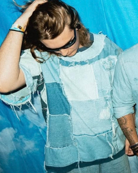 Moletom Jeans Patchwork