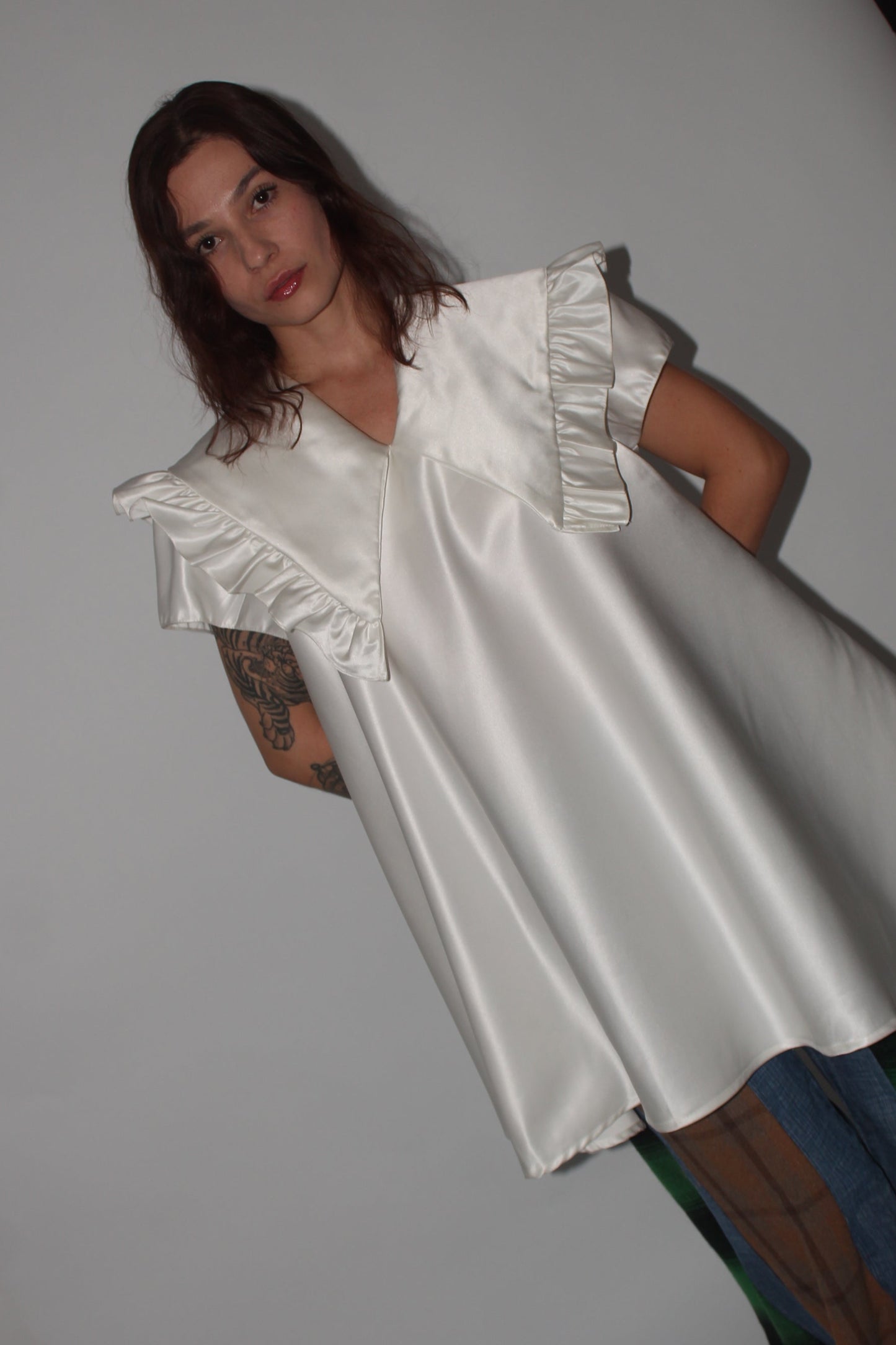 Vestido golão frufru