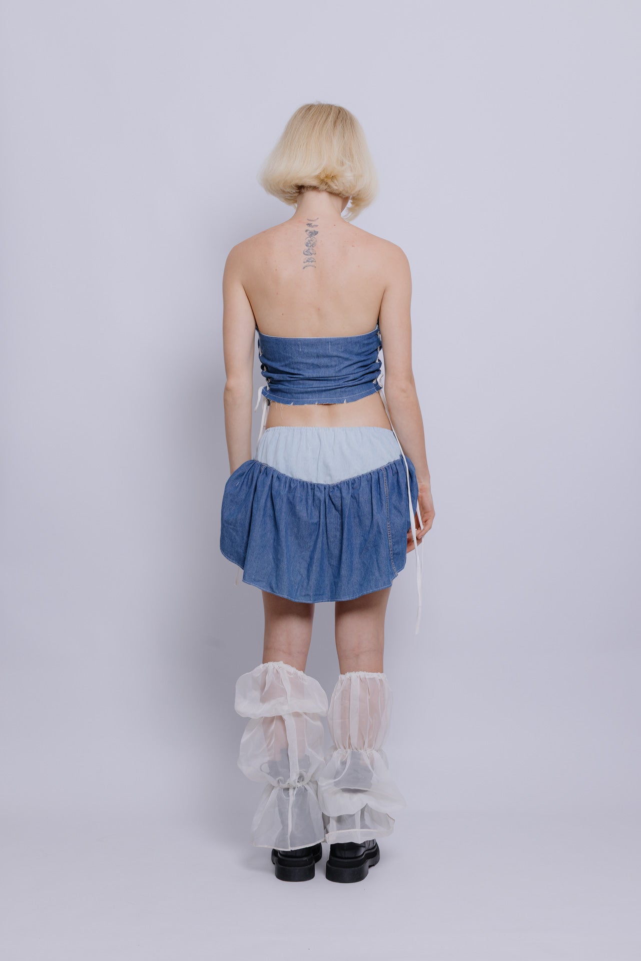 Corset ajustável jeans claro