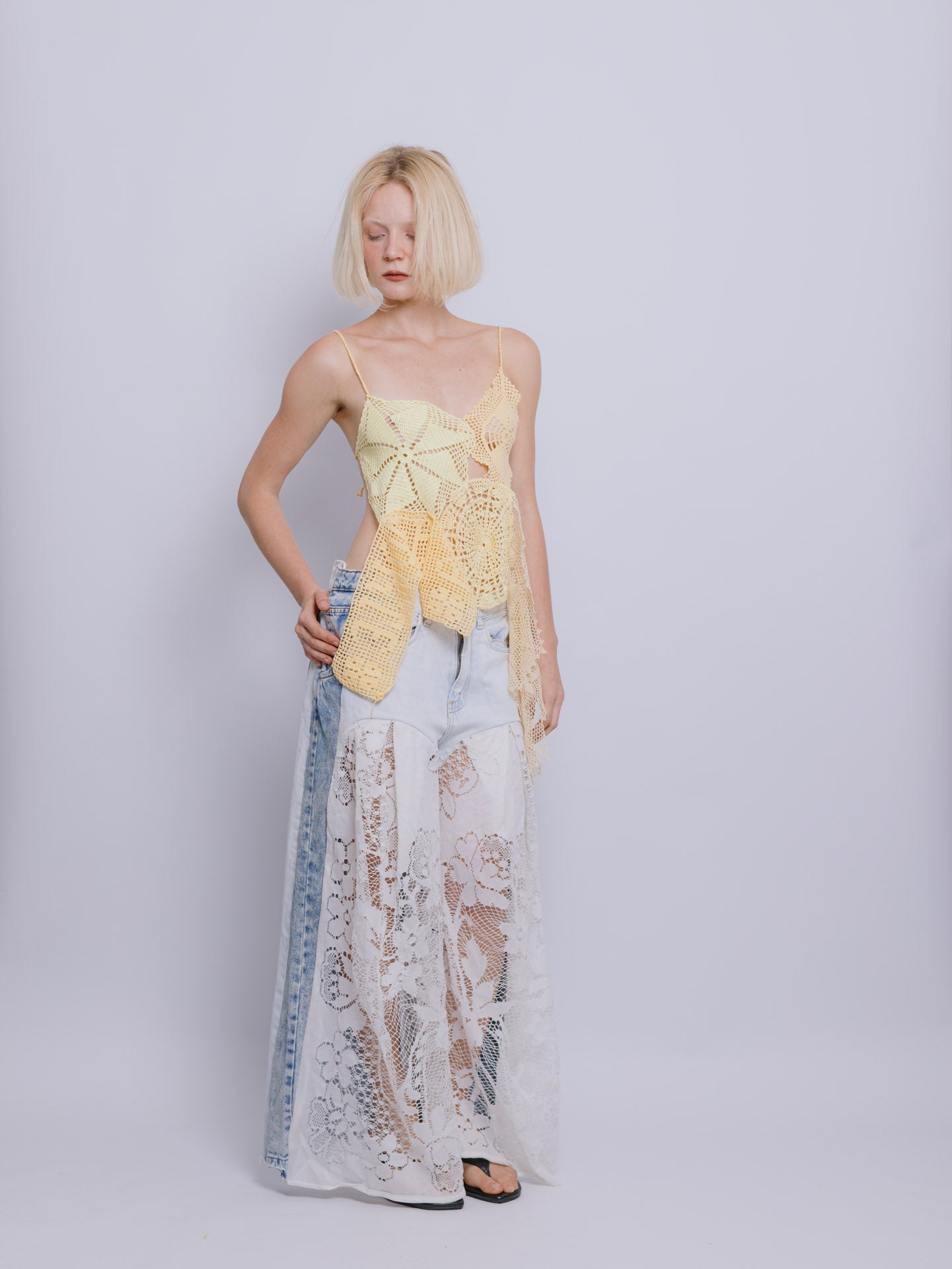 Calça Cortina e Jeans